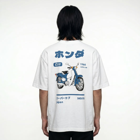 Shout Vintage Oversize Honda C50 Super Cub Unisex T-Shirt