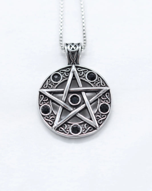 Paslanmaz Çelik Pentagram Kolye