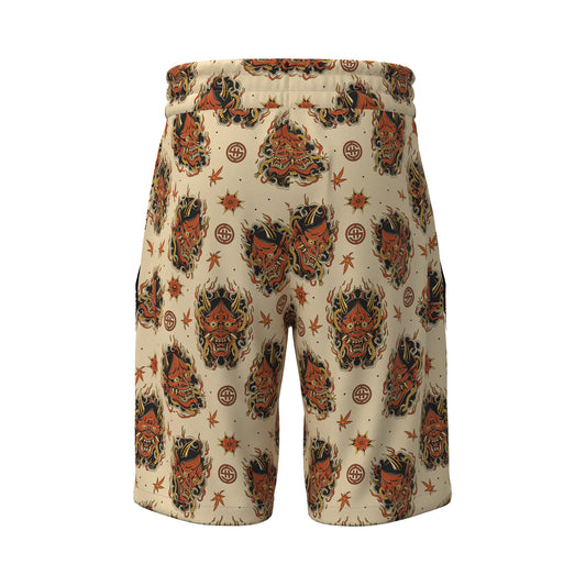 Shout Japanese Oni Mask Unisex Beige Short