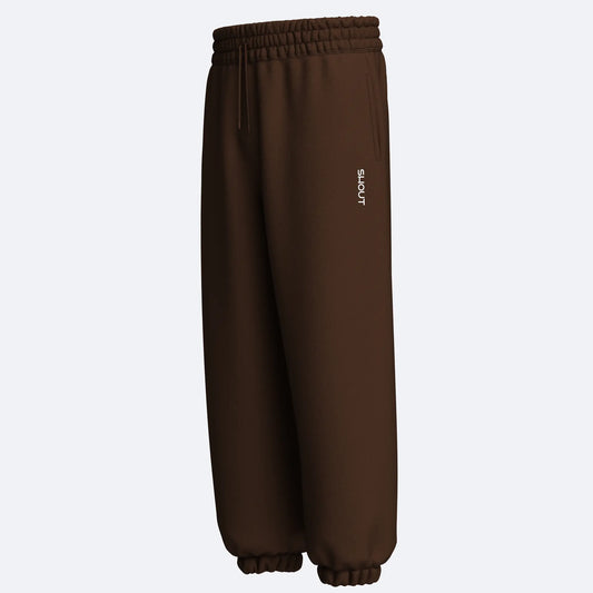 Shout Oversize Basic Brown Unisex Jogger Pantolon