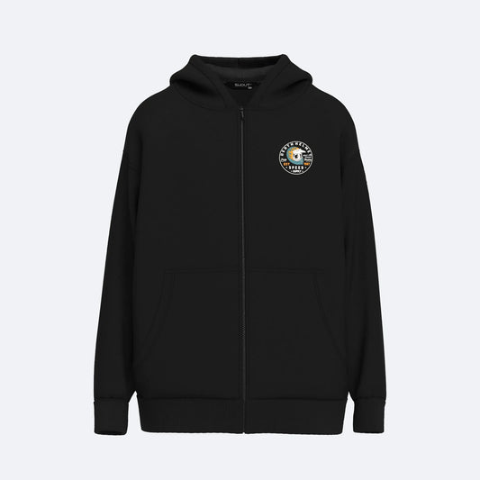 Shout Oversize Death Helmet Oldschool Unisex Zip Up Hoodie