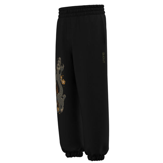 Shout Oversize Flower Dragon Oldschool Unisex Jogger Pantolon