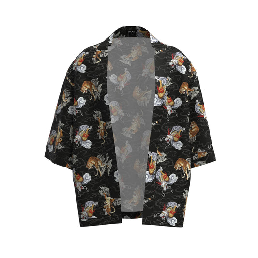 Shout Oversize Japanese Tiger vs Dragon Unisex Kimono