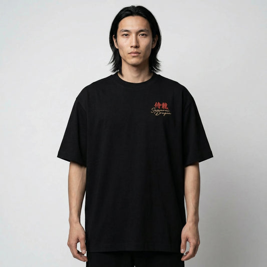 Shout Samurai Dragon Japanese Culture Unisex Oversize Tişört