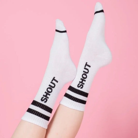 Shout Unisex White One Size Sock