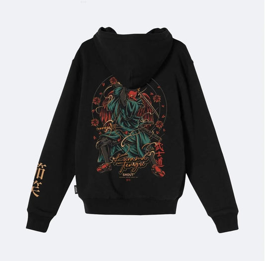 Oversize Shout Kurama Tengu Unisex Zip Up Hoodie