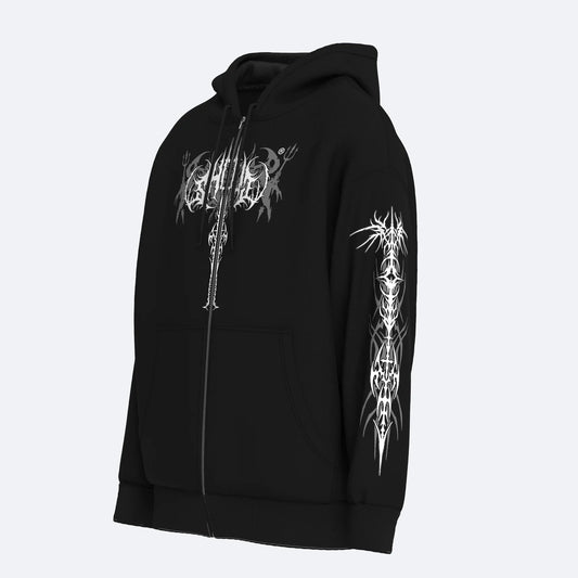 Oversize Shout Limited Edition Brutal Unisex Zip Up Hoodie