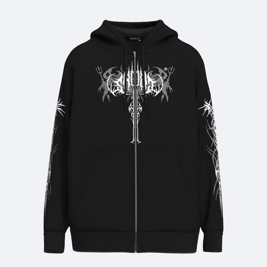 Oversize Shout Limited Edition Brutal Unisex Zip Up Hoodie