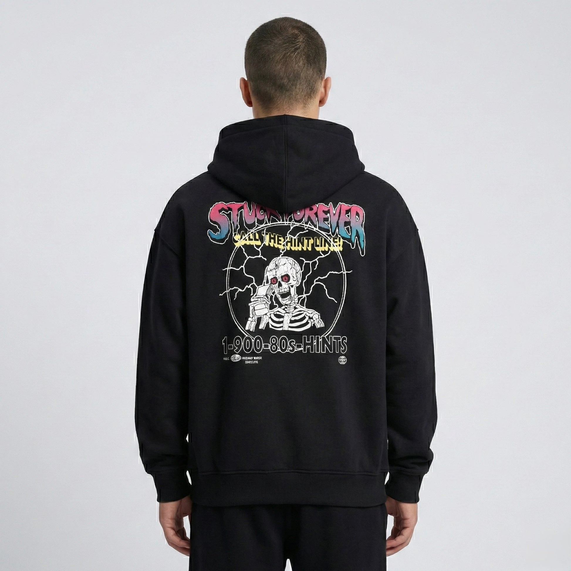 Oversize Shout Stuck Forever Unisex Zip Up Hoodie