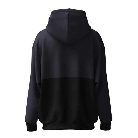 Oversize Shout Two Tone Oldschool Unisex Zip Up Hoodie