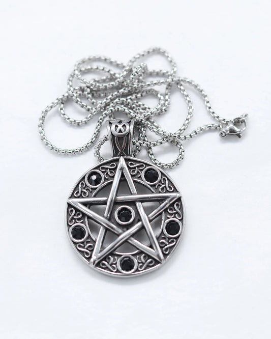 Paslanmaz Çelik Pentagram Kolye