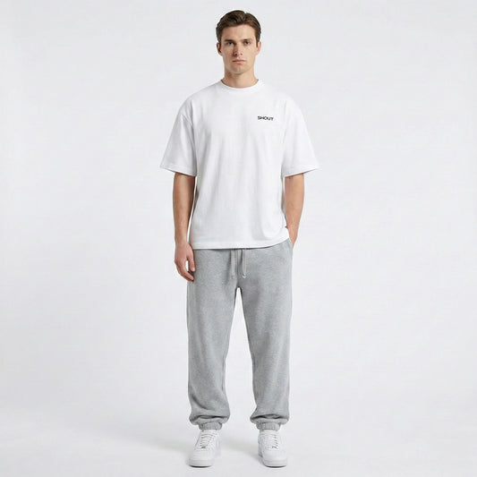 Shout Oversize Basic Gray Unisex Jogger Pantolon