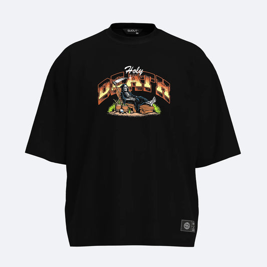 Shout Oversize Holy Death Boxy Fit Unisex T-Shirt