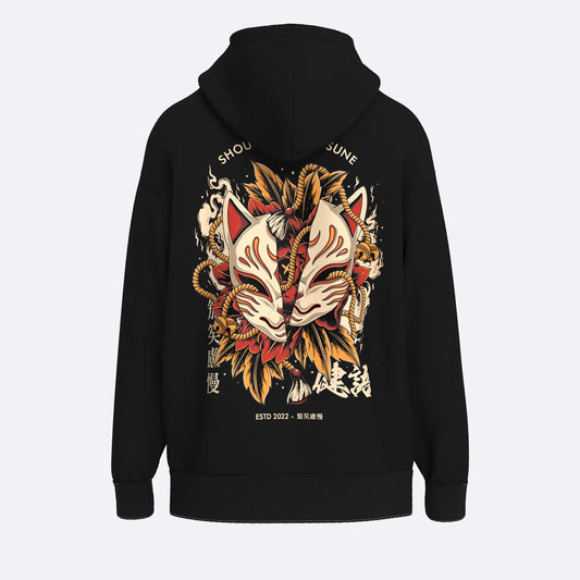 Shout Oversize Limited Edition Mask Kitsune Unisex Hoodie