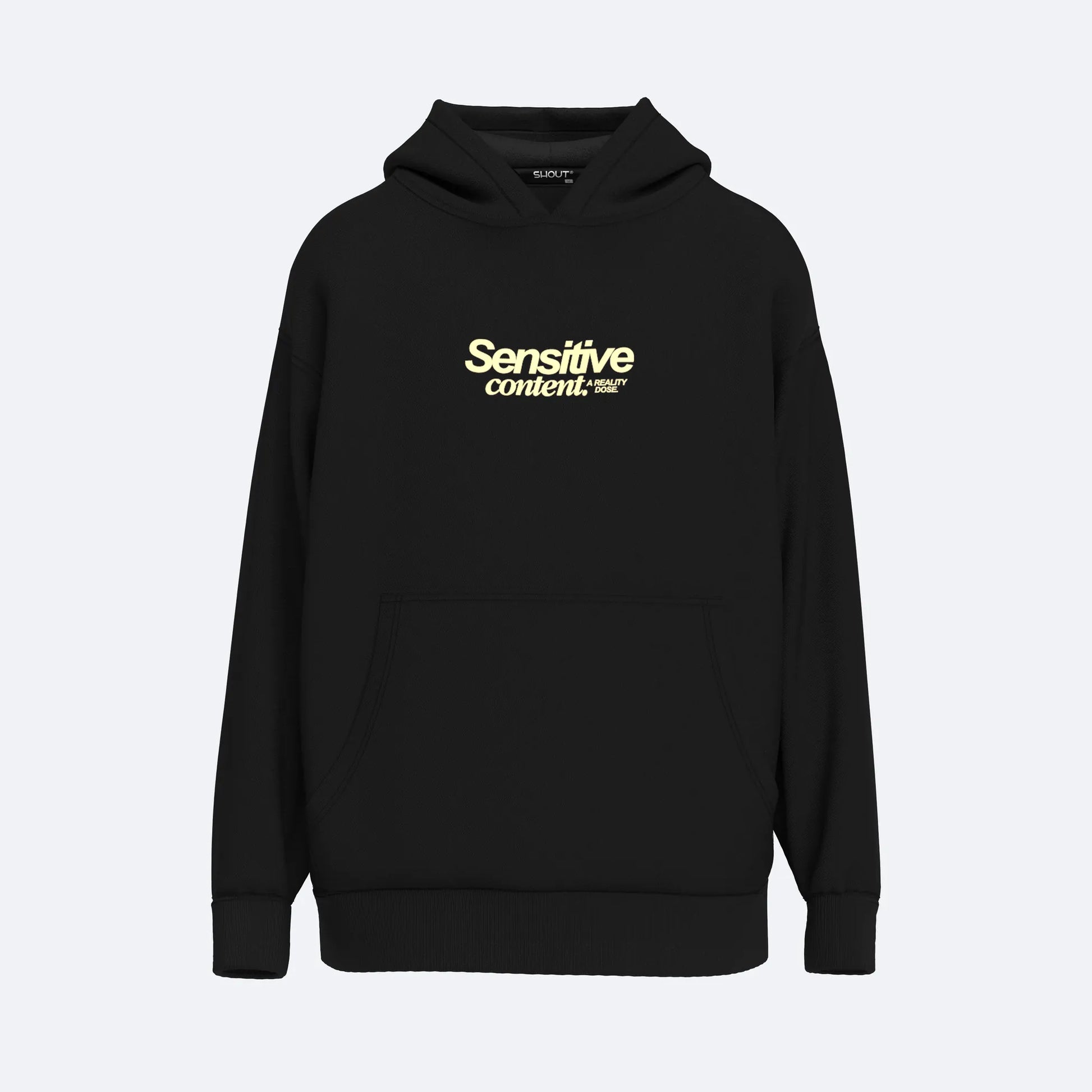 Shout Oversize Sensitive Content Unisex Hoodie