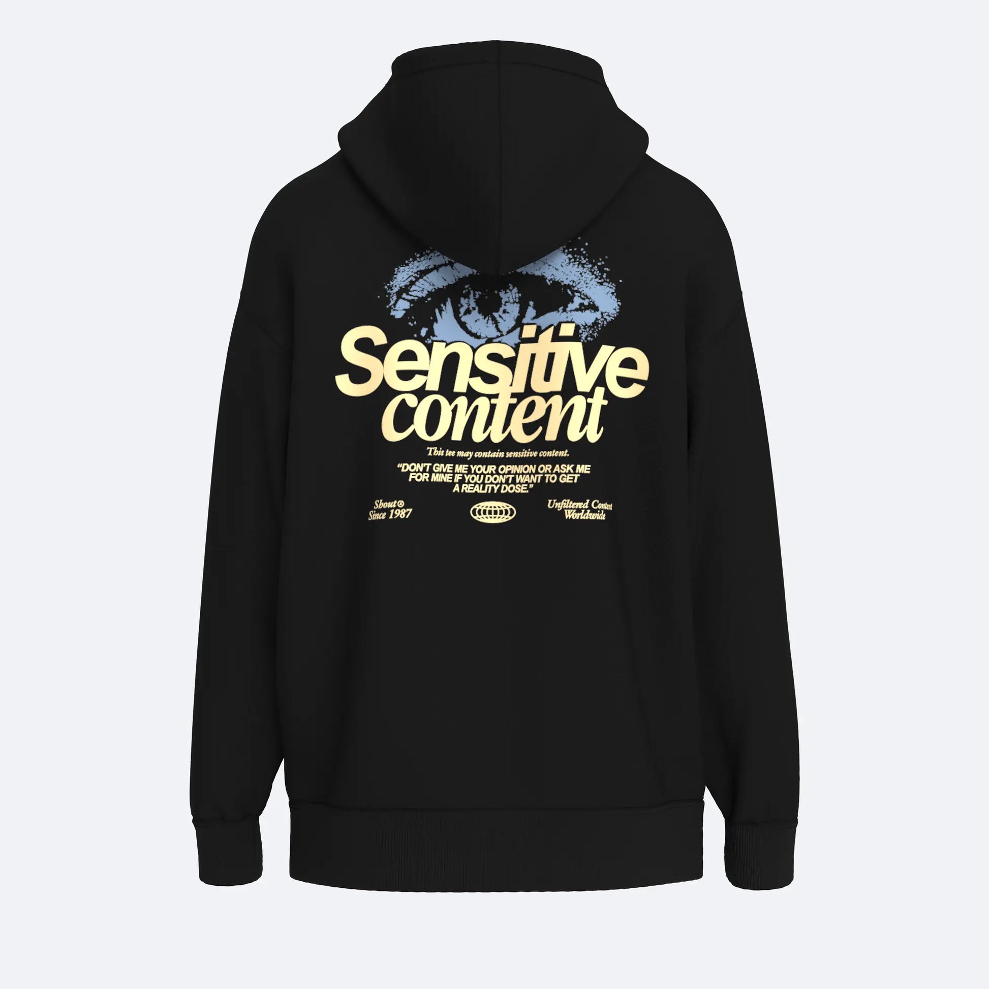 Shout Oversize Sensitive Content Unisex Hoodie