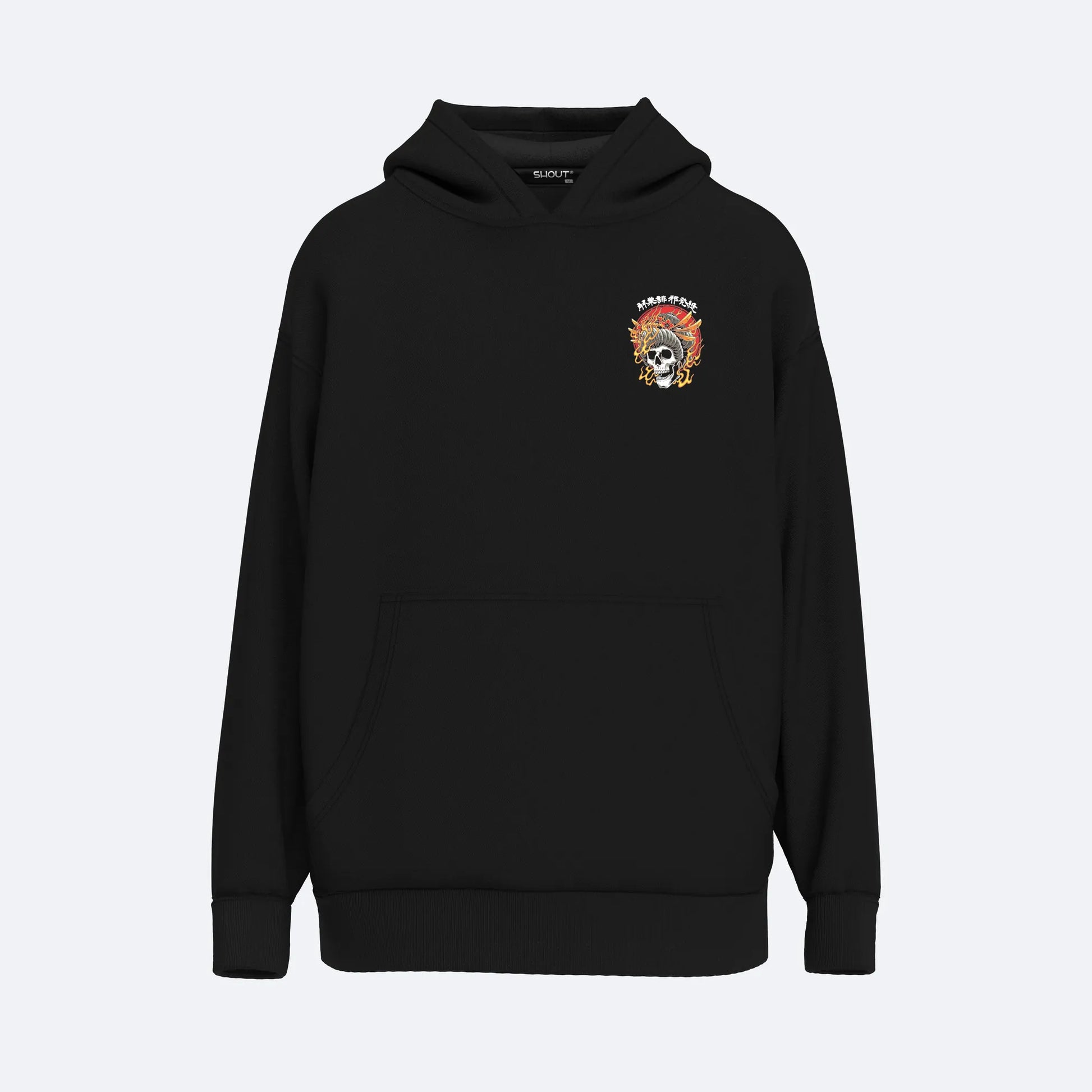 Shout Oversize Skull Geisha Unisex Hoodie