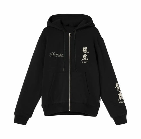 Shout Oversize Tokyo Shinjuku Tiger vs. Dragon Unisex Zip Up Hoodie