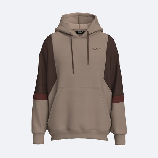 Shout Oversize Unisex Patchwork Hoodie