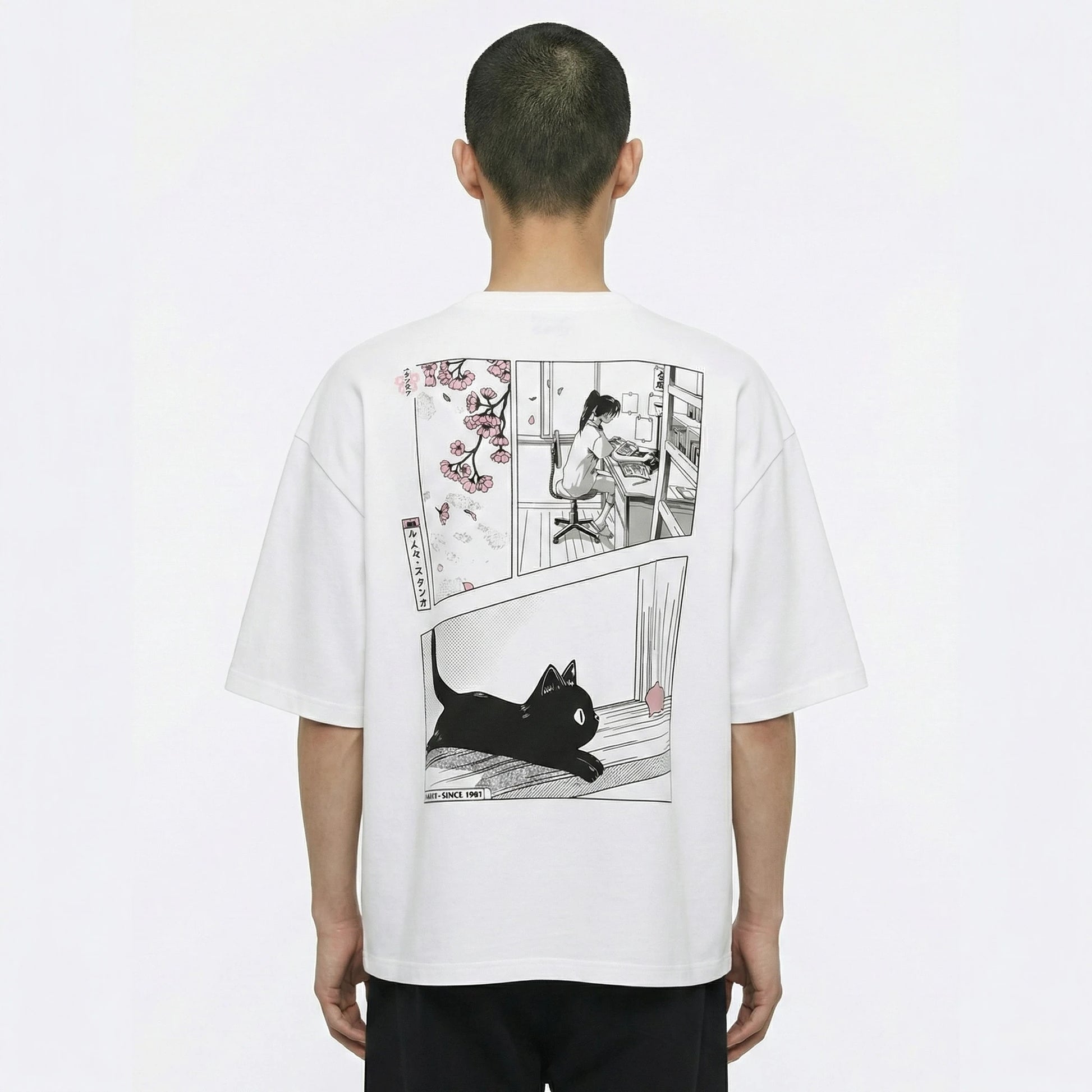 Shout Tokyo Blossoms Boxy Fit Oversize Unisex Tişört